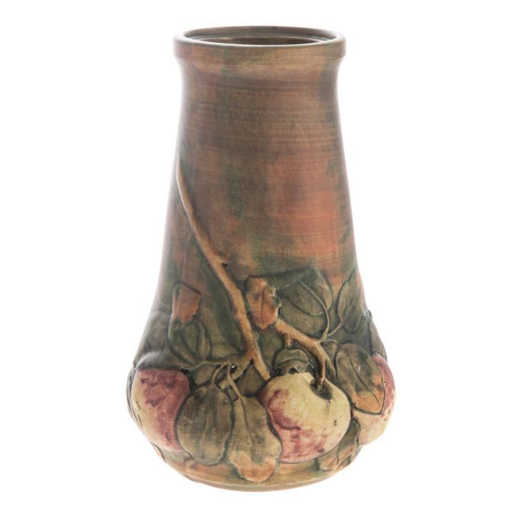 Weller Flemish Apple art pottery vase Lot 1258