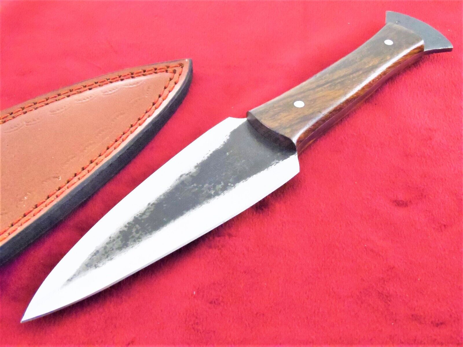 CUSTOM HAND FORGED HIGH CARBON STEEL DOUBLE EDGE DAGGER HUNTING CAMPING KNIFE