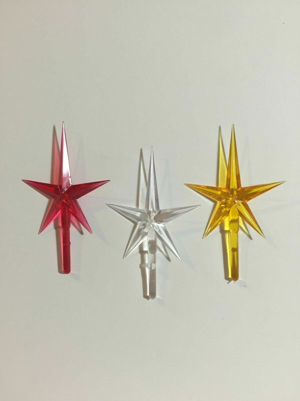Set of 3 Medium Stars for Ceramic Christmas Tree Topper  