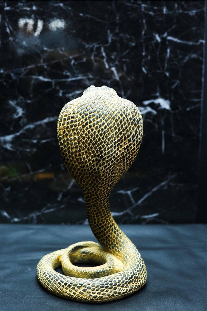 Egyptian Cobra snake statue, Egyptian Uraeus. large cobra, Egyptian cobra