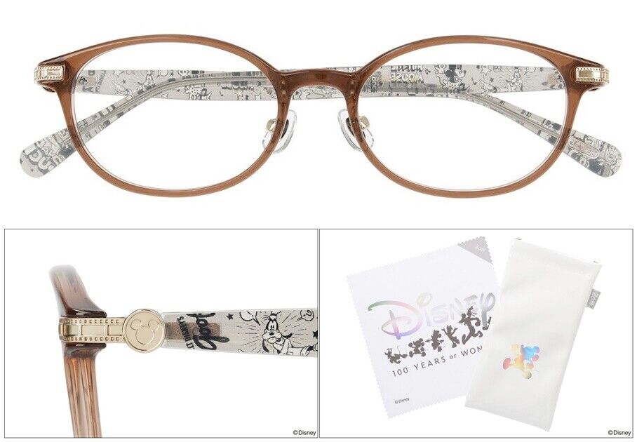 Presale Disney 100th Anniversary Goofy Goof Eyeglass Glasses Frame Brown