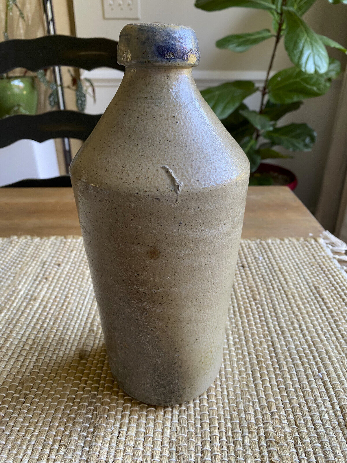 Unmarked 1800\'s Stoneware Beer Bottle