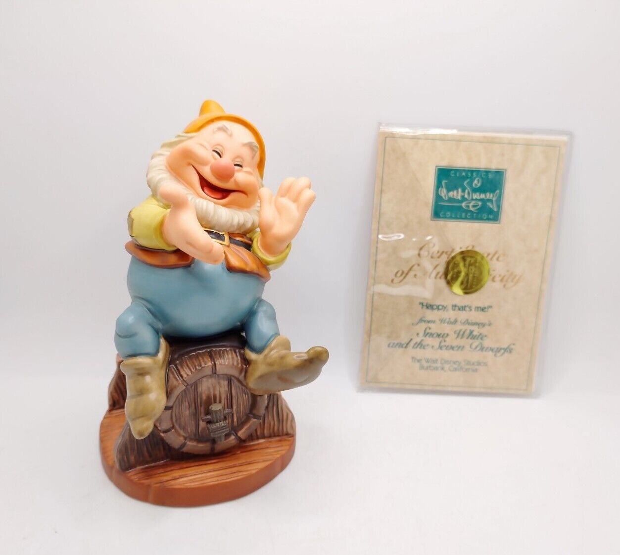 WDCC Happy From Snow White & The Seven Dwarfs Happy That\'s Me 1995 Box And COA