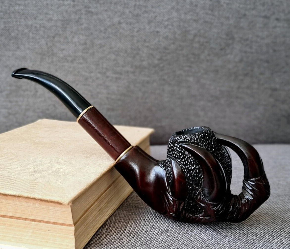 Wooden Smoking Pipe Tobacco Cigarettes Cigar Pipe Gift for him Pipes 9 mm filter