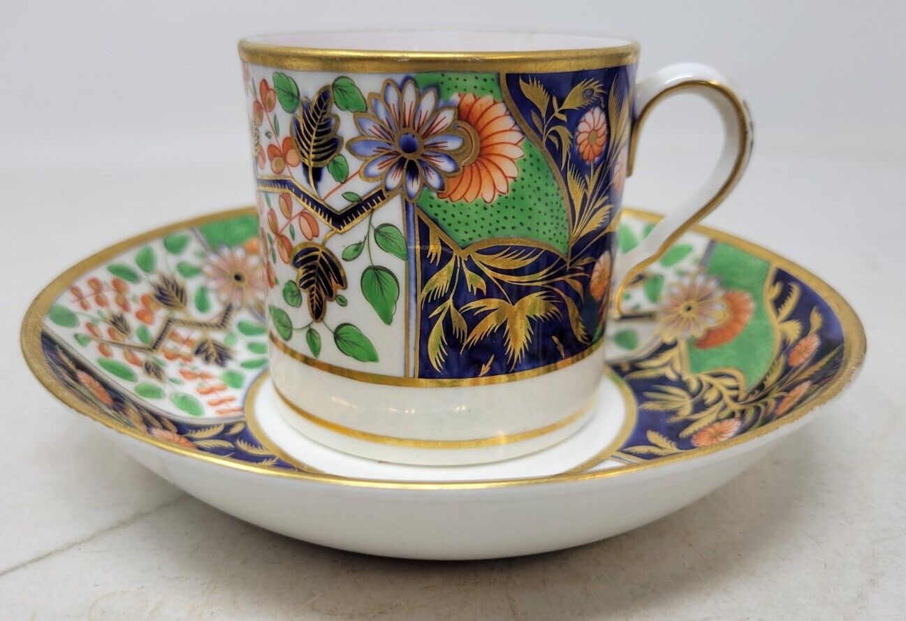 Antique Early Spode English Impari Pattern #1839 Porcelain Cup & Saucer c. 1810