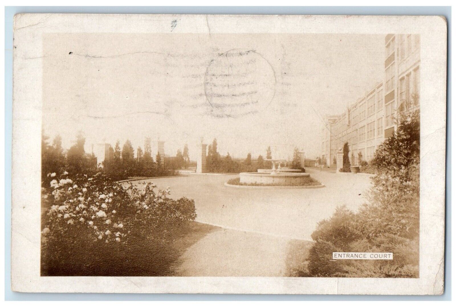 1936 Home Of Wurlitzer Entrance Court North Tonawanda NY RPPC Photo Postcard