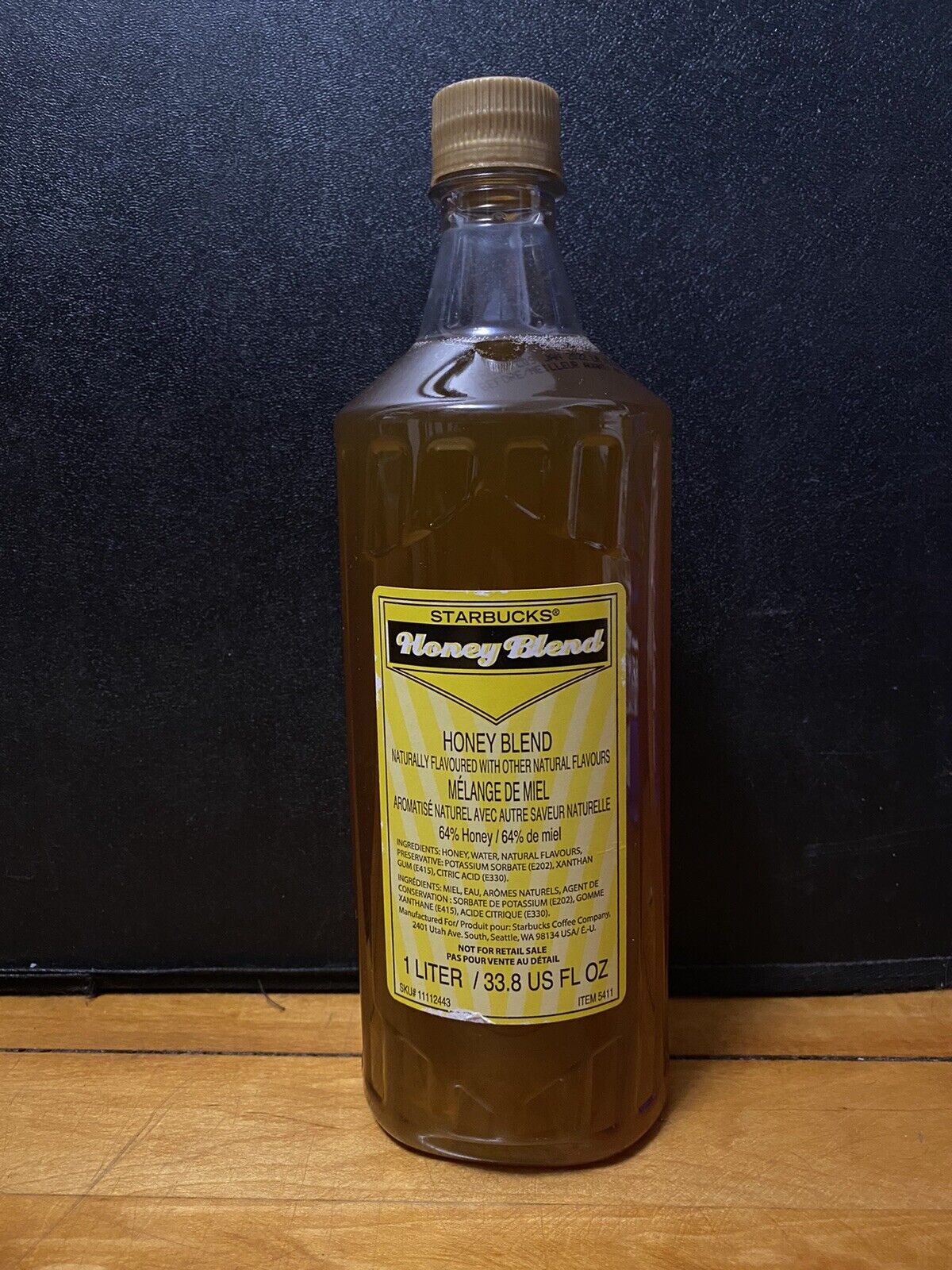 Starbucks Honey Blend Syrup 1L Sealed Bottle