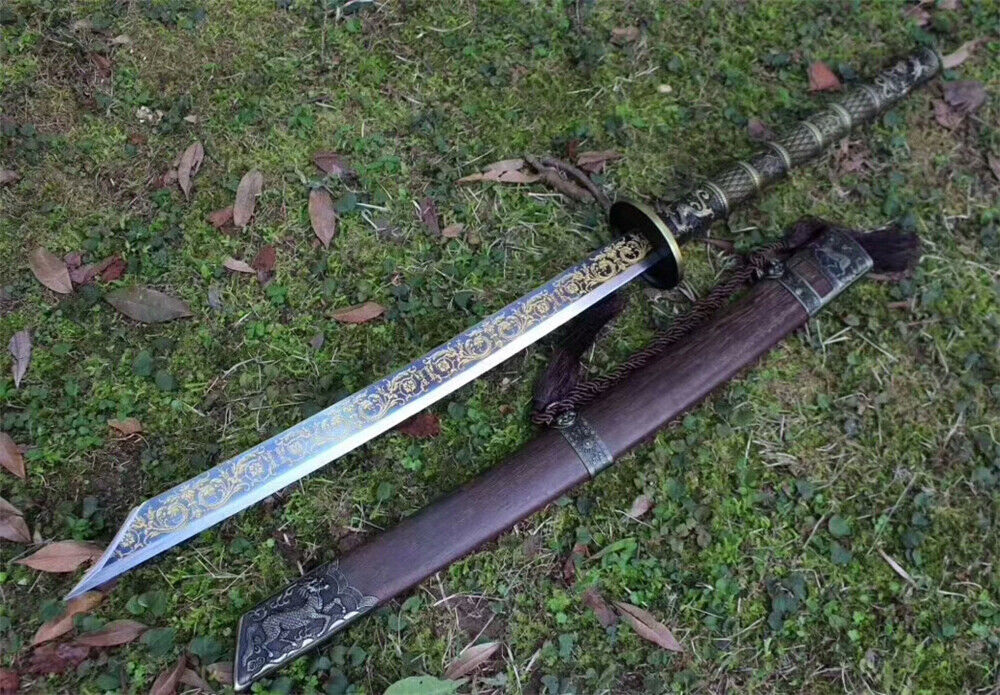 Chinese Kangxi Emperor Broadsword Sword Sharp 1095 High Manganese Steel Blade 