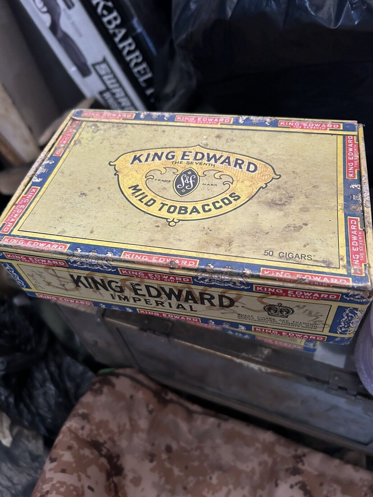 Vintage King Edward the Seventh EMPTY King Edward Imperial Cigar Box