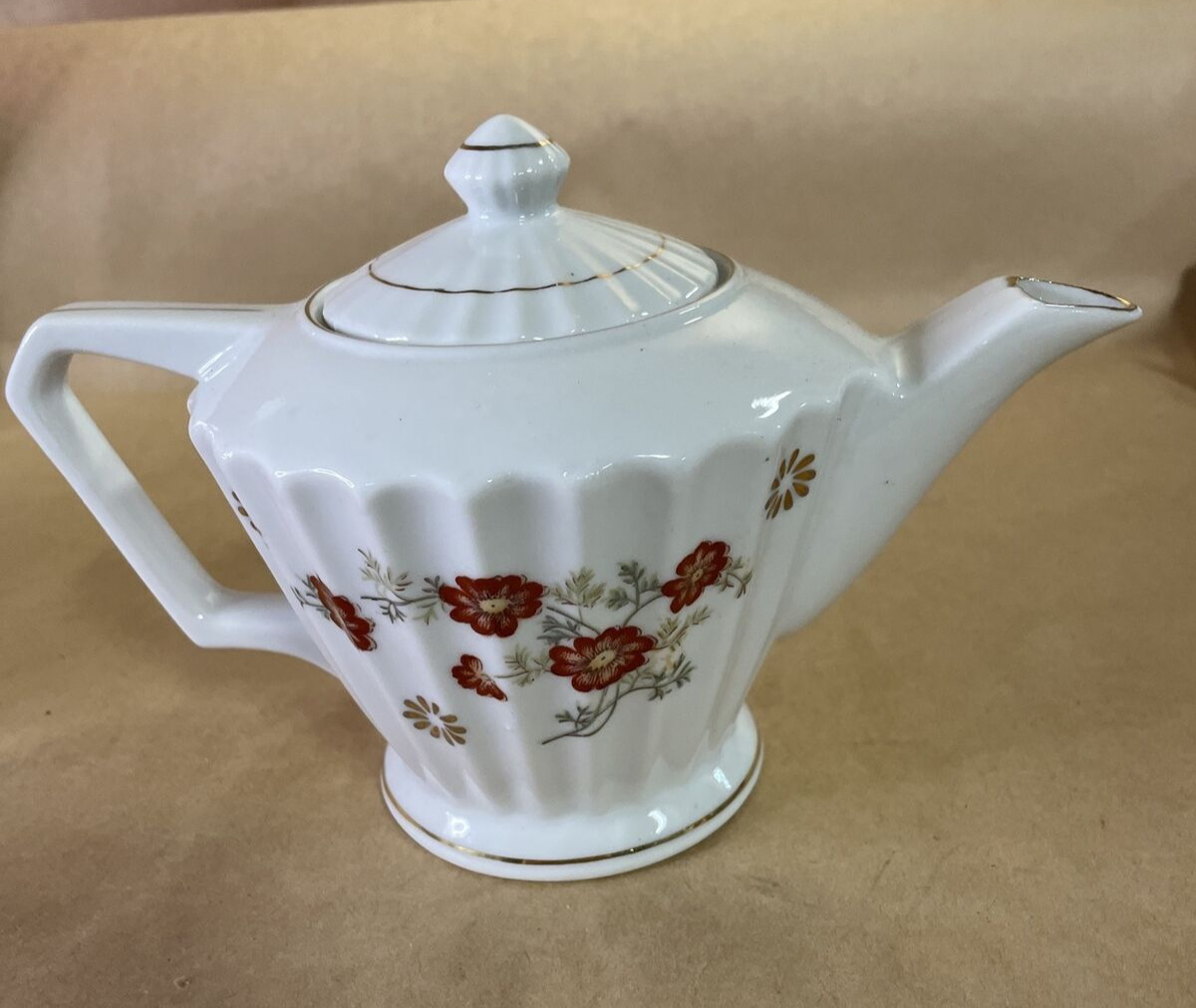 Vintage Porcelain Teapot Floral Design Made in Japan