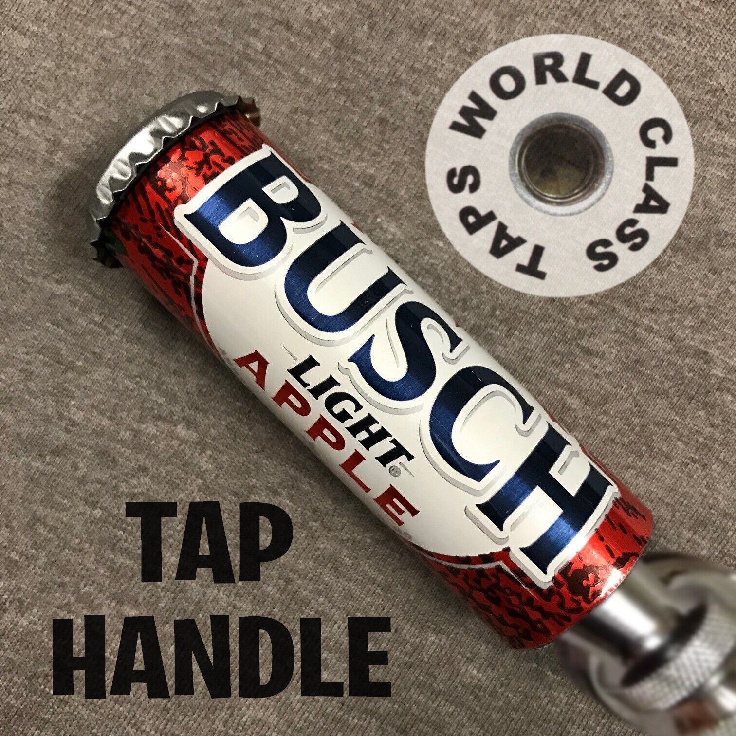 mini 3in BUSCH LIGHT APPLE beer TAP HANDLE marker TAPPER short LOW CLEARANCE