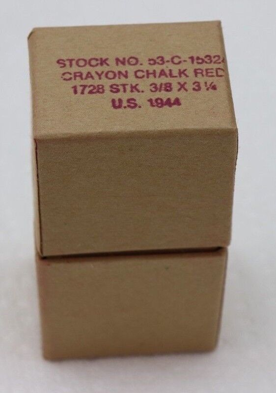 WWII red demolition marking chalk original boxes packed with sawdust each  E6262
