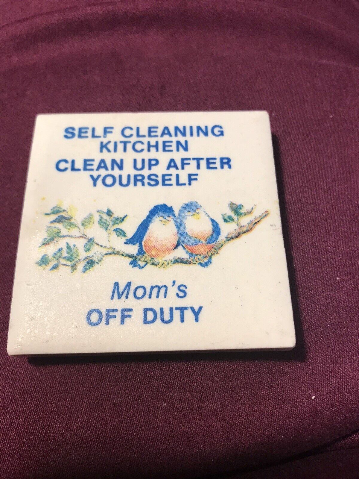 Mom Mothers Off Duty Self Cleaning Kitchen Funny Gift Refrigerator Fridge Magnet
