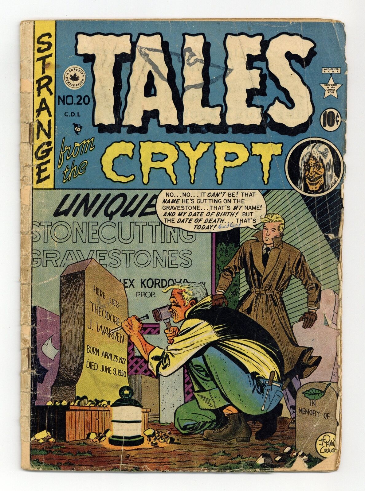 Tales from the Crypt #20 FR/GD 1.5 1950