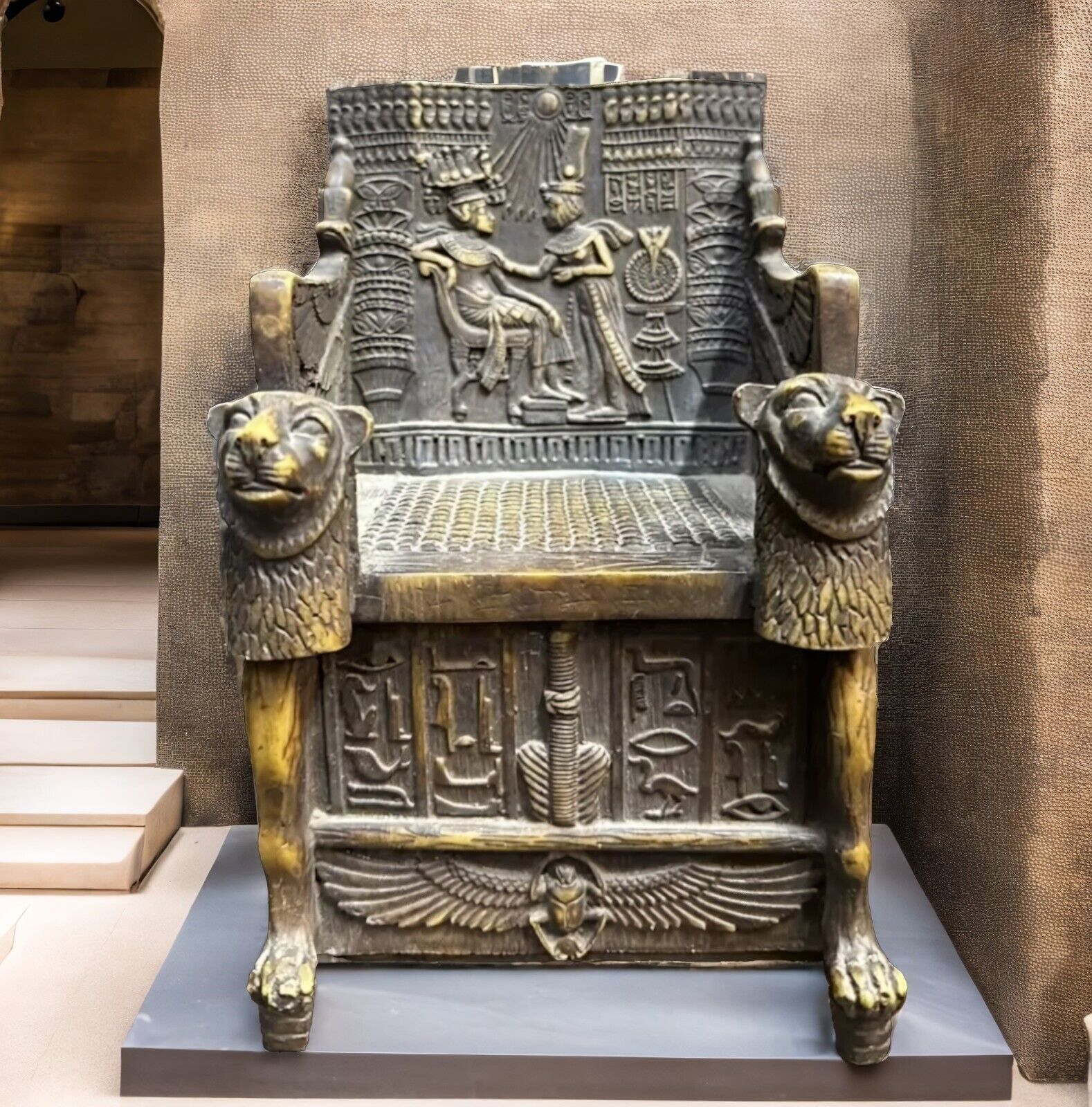 Authentic King Tut Throne - Ancient Egyptian Antiquity BCE - Exquisite Artifact