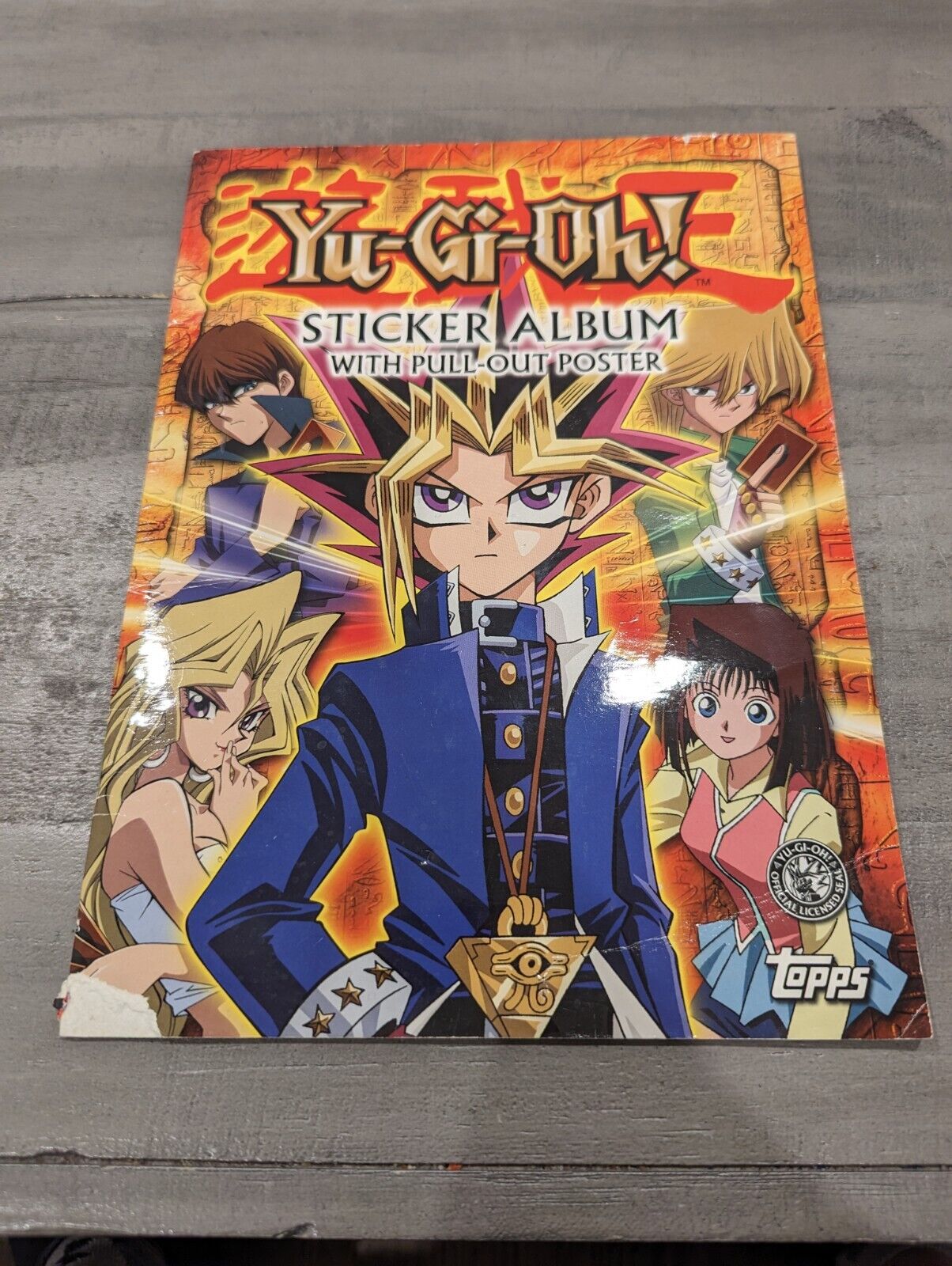 Yu-Gi-Oh Sticker Album With Pull Out Poster (1996) Merlin Topps w/Some Stickers