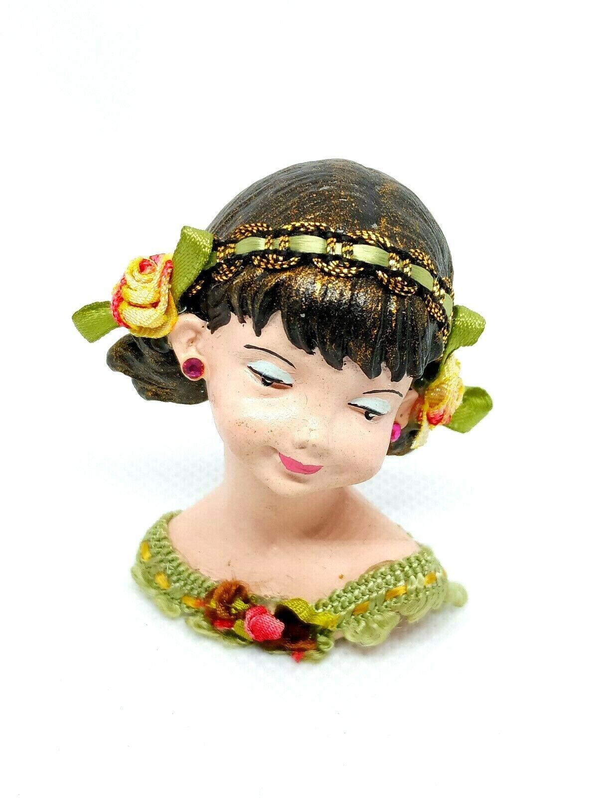 Lady Figurin By Michal Negrin Rubber  Crystals Decorative Collectibles.