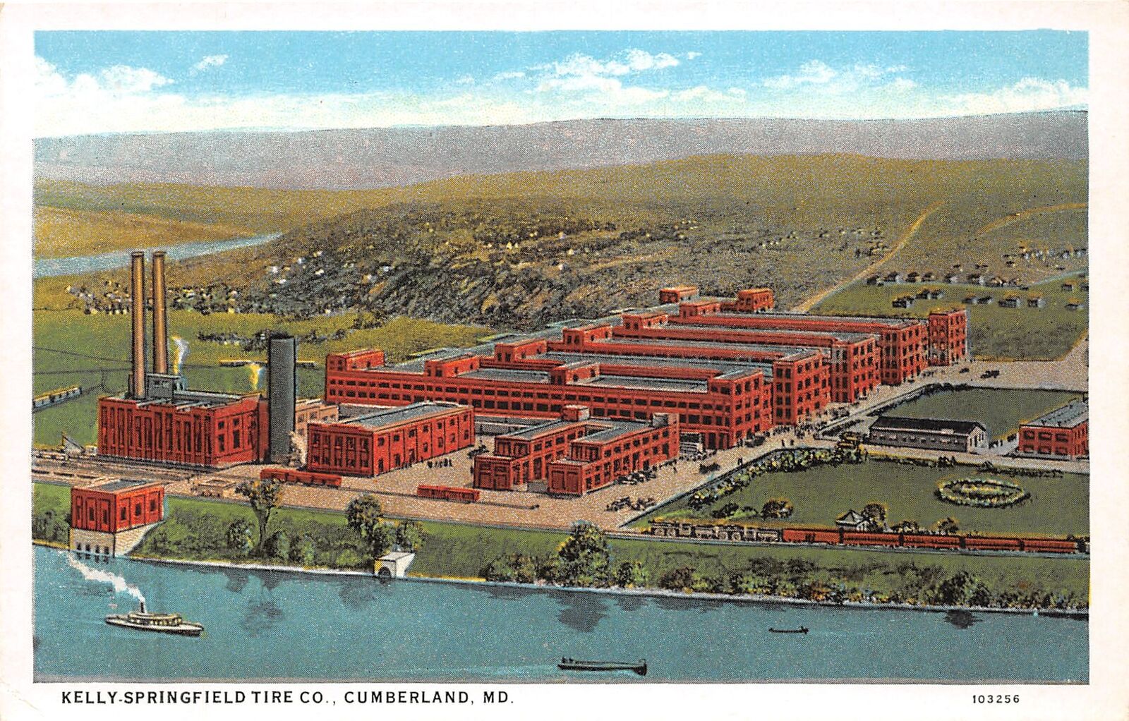 J55/ Cumberland Maryland Postcard c1910 Kelly-Springfield Tire Co Factory 162