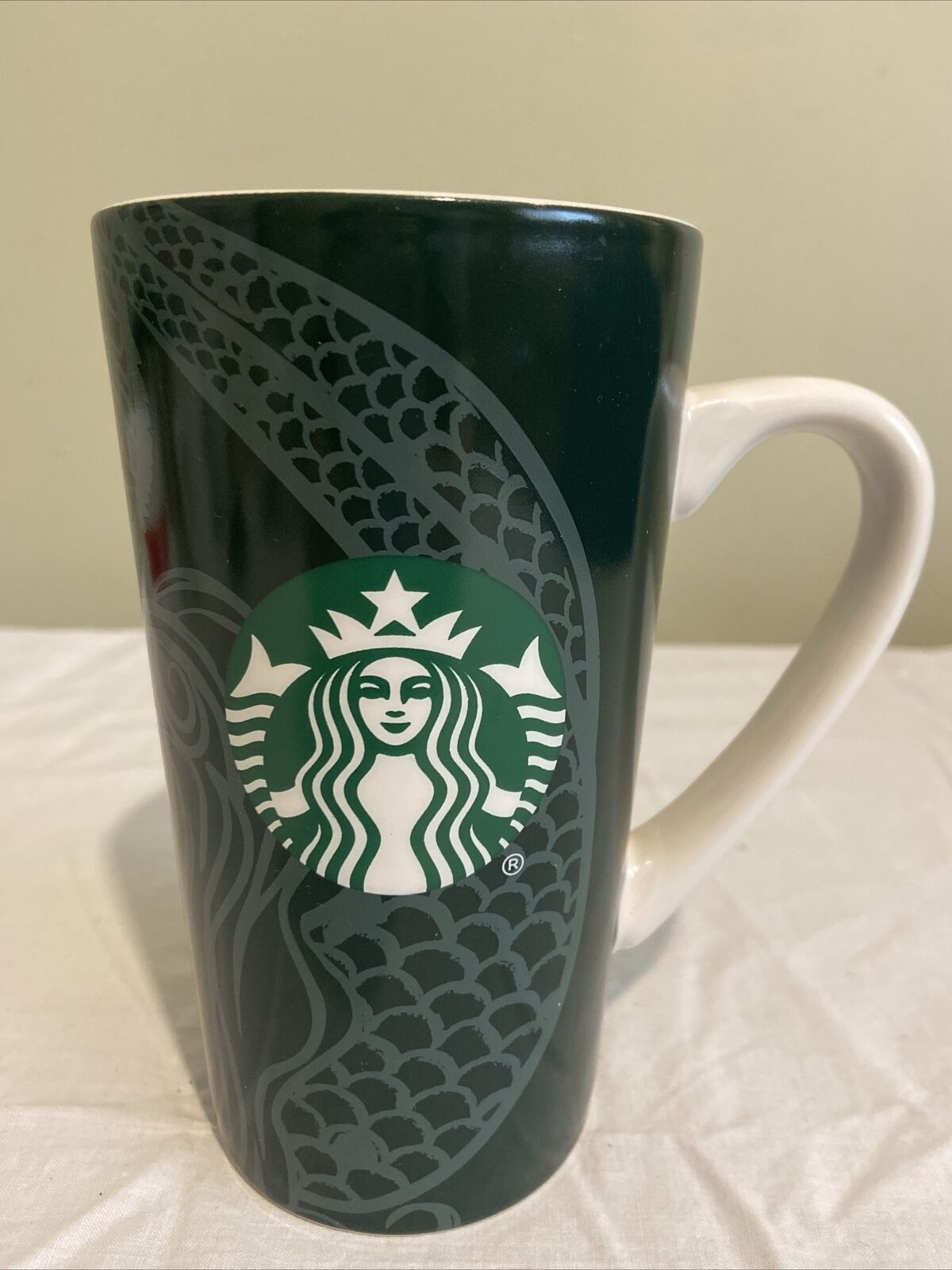 Starbucks 2020 Siren Mermaid Reaching For A Star Green Christmas 14 oz Mug/Lid