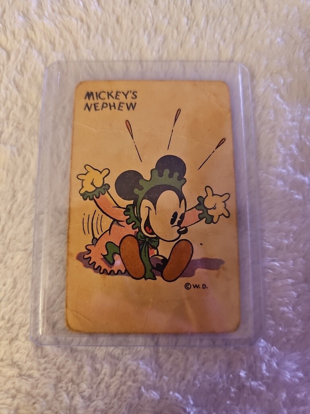 1935 Whitman Mickey Mouse Old Maid Card - Mickey\'s Nephew  Walt Disney 1930\'s