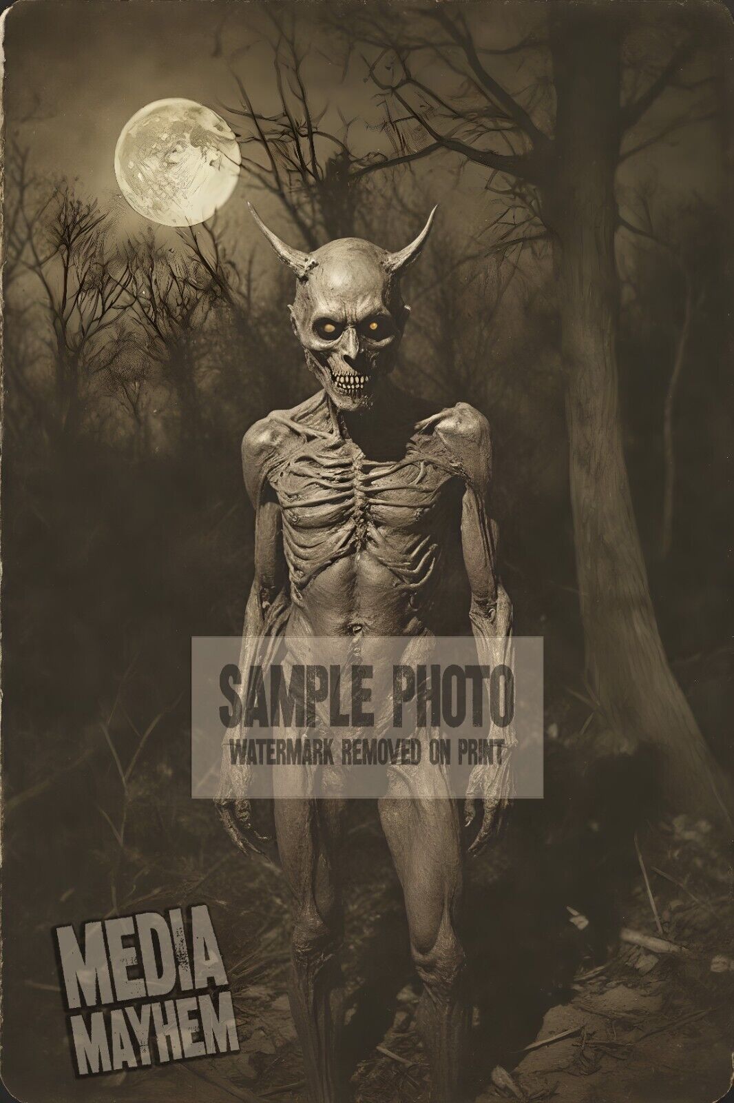The Devil in the Pale Moonlight Print 4x6 Oddity Photo #184