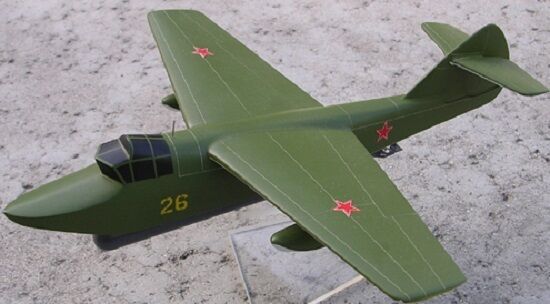 PSN-1 Nikitin Russia Research Airplane Wood Model Replica Large 