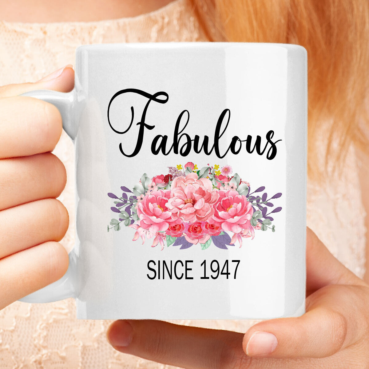 gifts for her birthday gift for 77 year old woman Fabulous since 1947 Coffee Mug