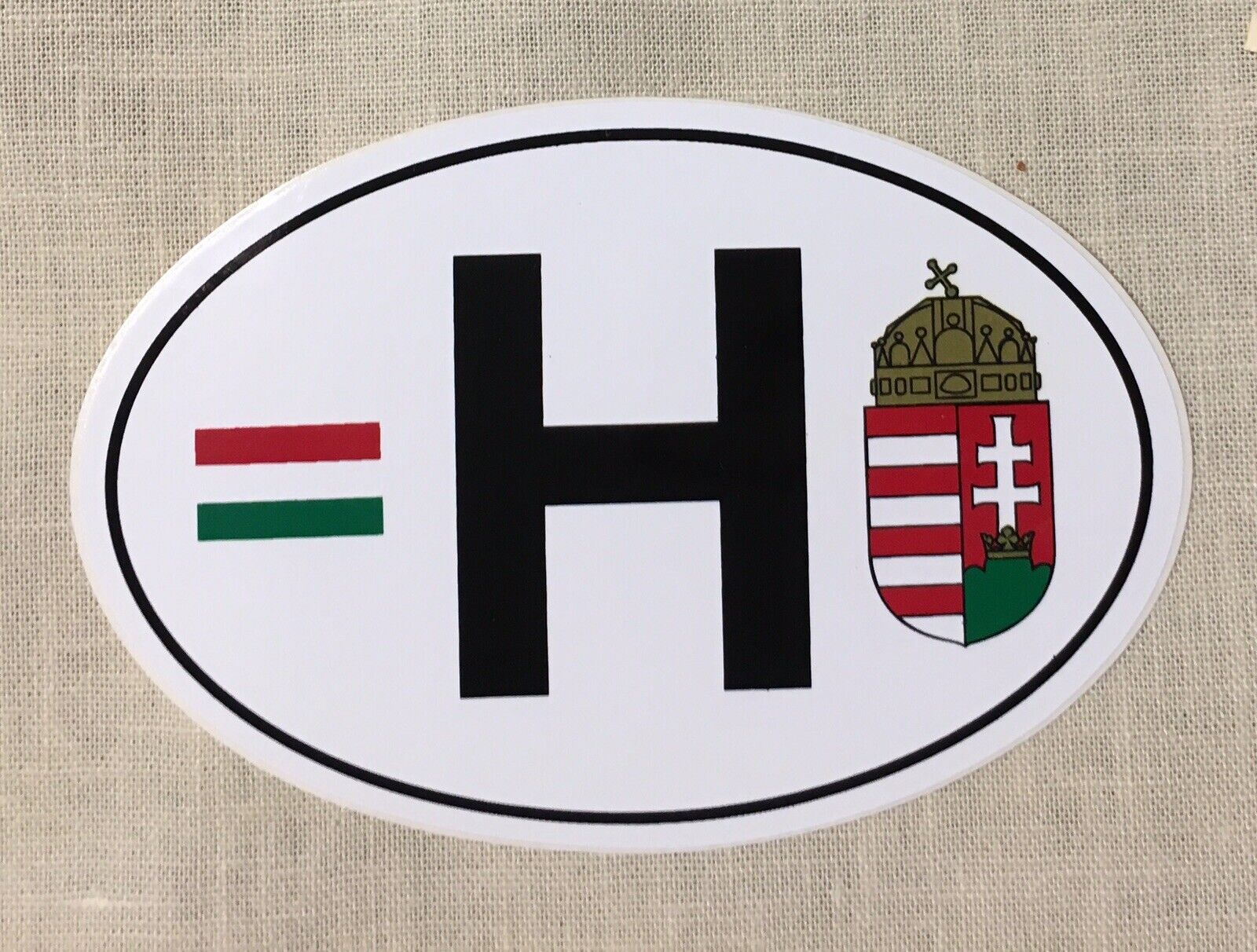 Hungarian bumper sticker ,  Hungary flag H coat of arms