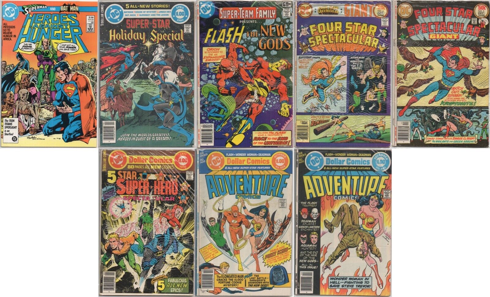 Lot of 8 Various DC Comics SuperTeamFamily, Adventure, 4StarSpectclr, DC Special