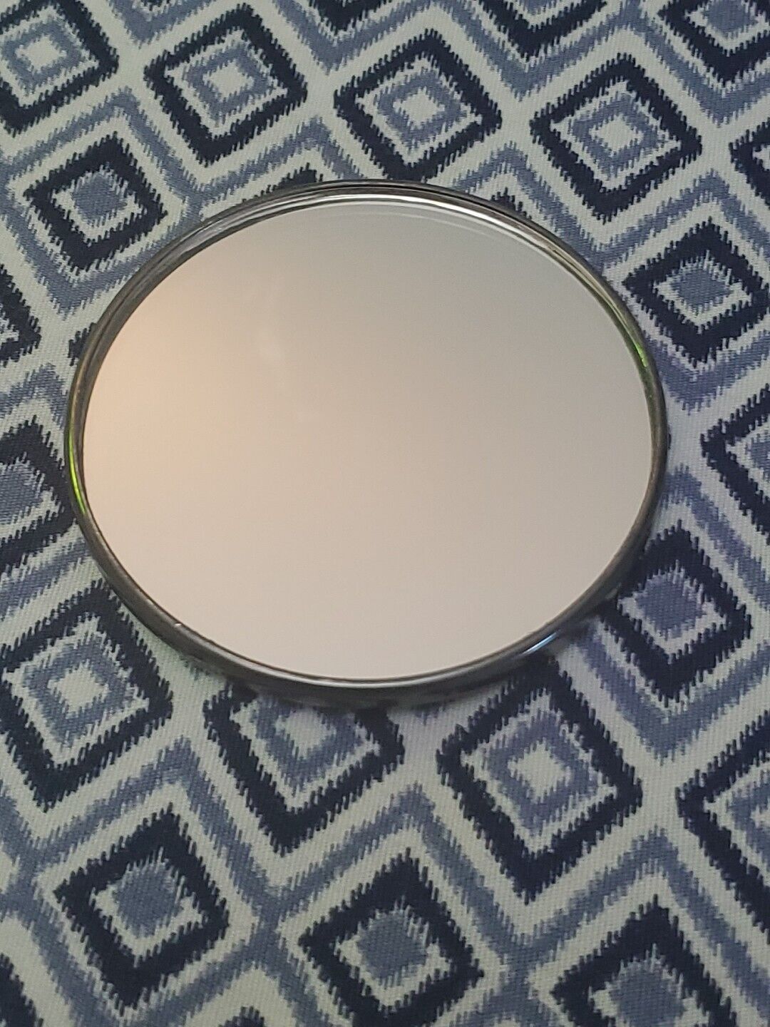 Tiffany & Co. Hand Mirror Polished Silver Plated Compact with Leaf Design 3\
