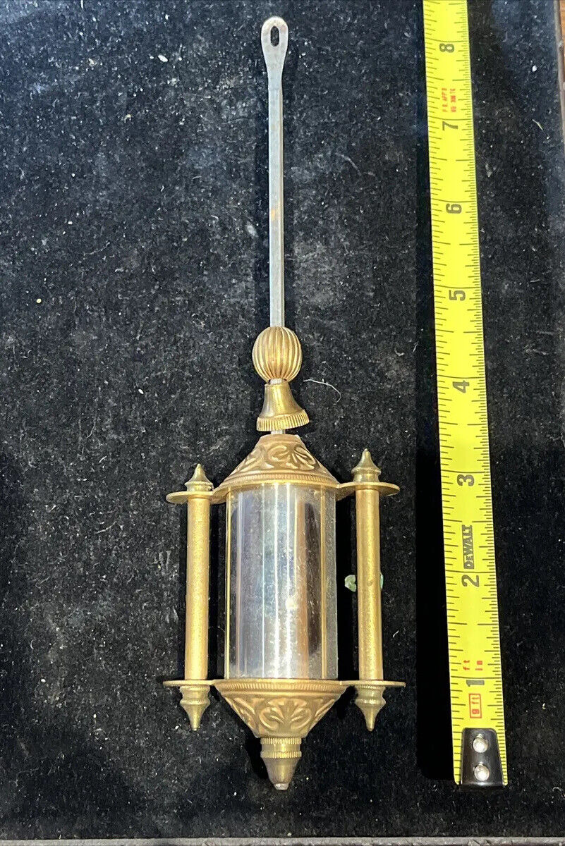 Antique Kroeber? Kitchen Gingerbread Clock Pendulum Single Faux Mercury Tube (S)