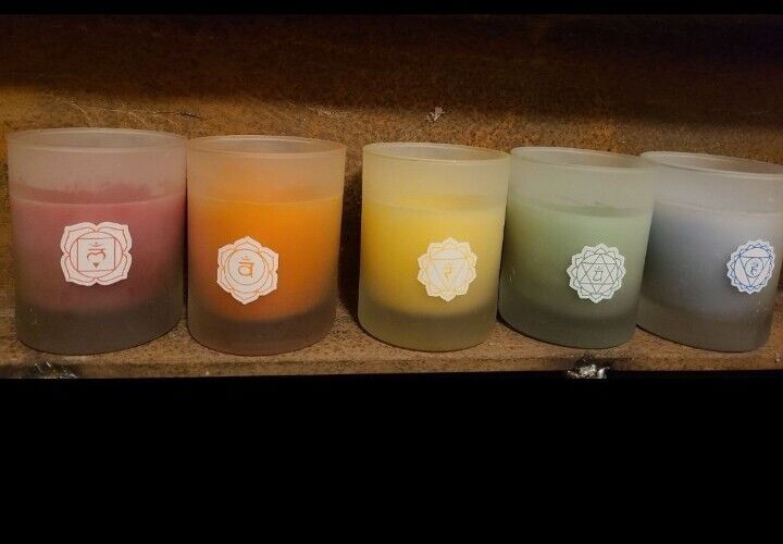 Handpoured 5 Chakra candle Aromatherapy set