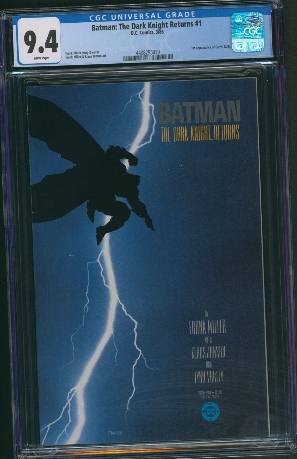 Batman The Dark Knight Returns #1 CGC 9.4 WP DC Comics 1986 1st Print Miller