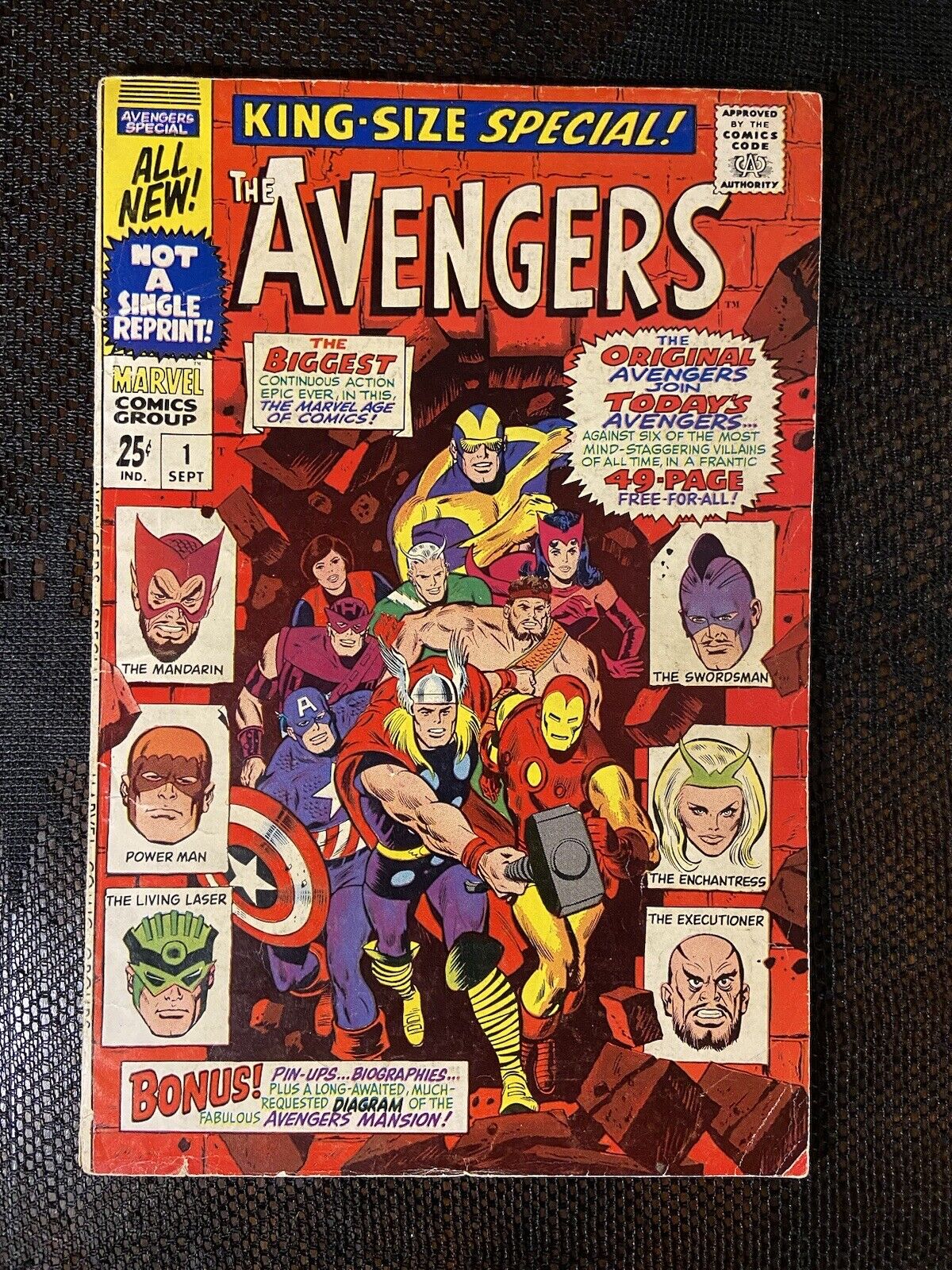 AVENGERS ANNUAL #1 (1967) KING SIZE SPECIAL SILVER AGE MARVEL AVENGERS KEY