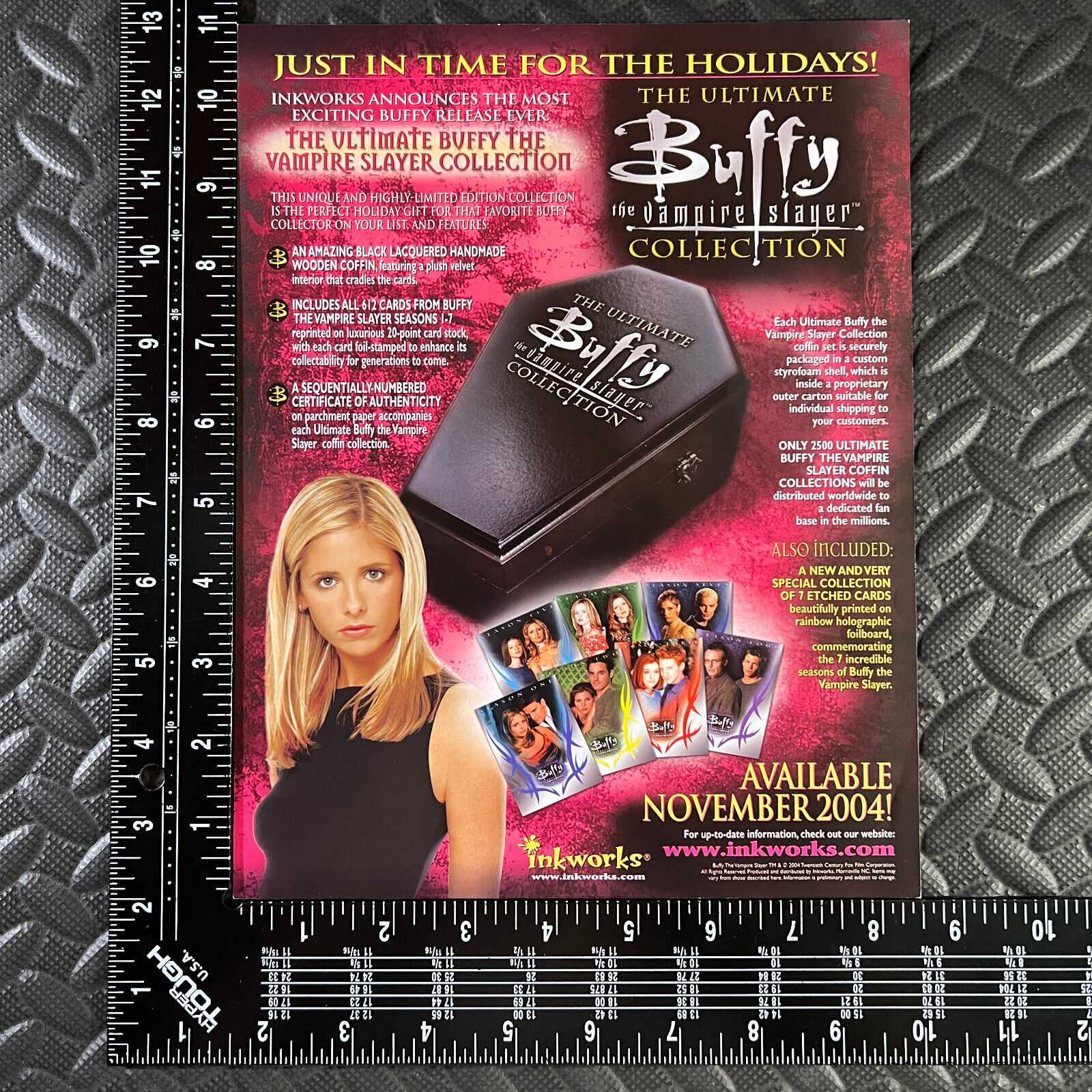 INKWORKS \'04 BUFFY THE VAMPIRE SLAYER ULTIMATE COLLECTION FLYER PROMO SELL SHEET