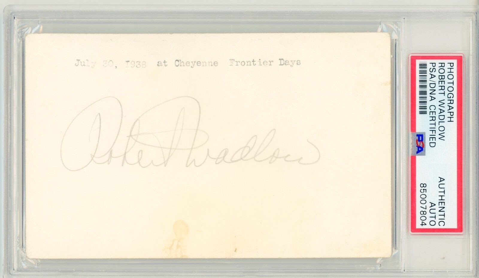 Robert Wadlow (Worlds Tallest Man) ~ Signed Autographed Postcard Photo ~ PSA DNA