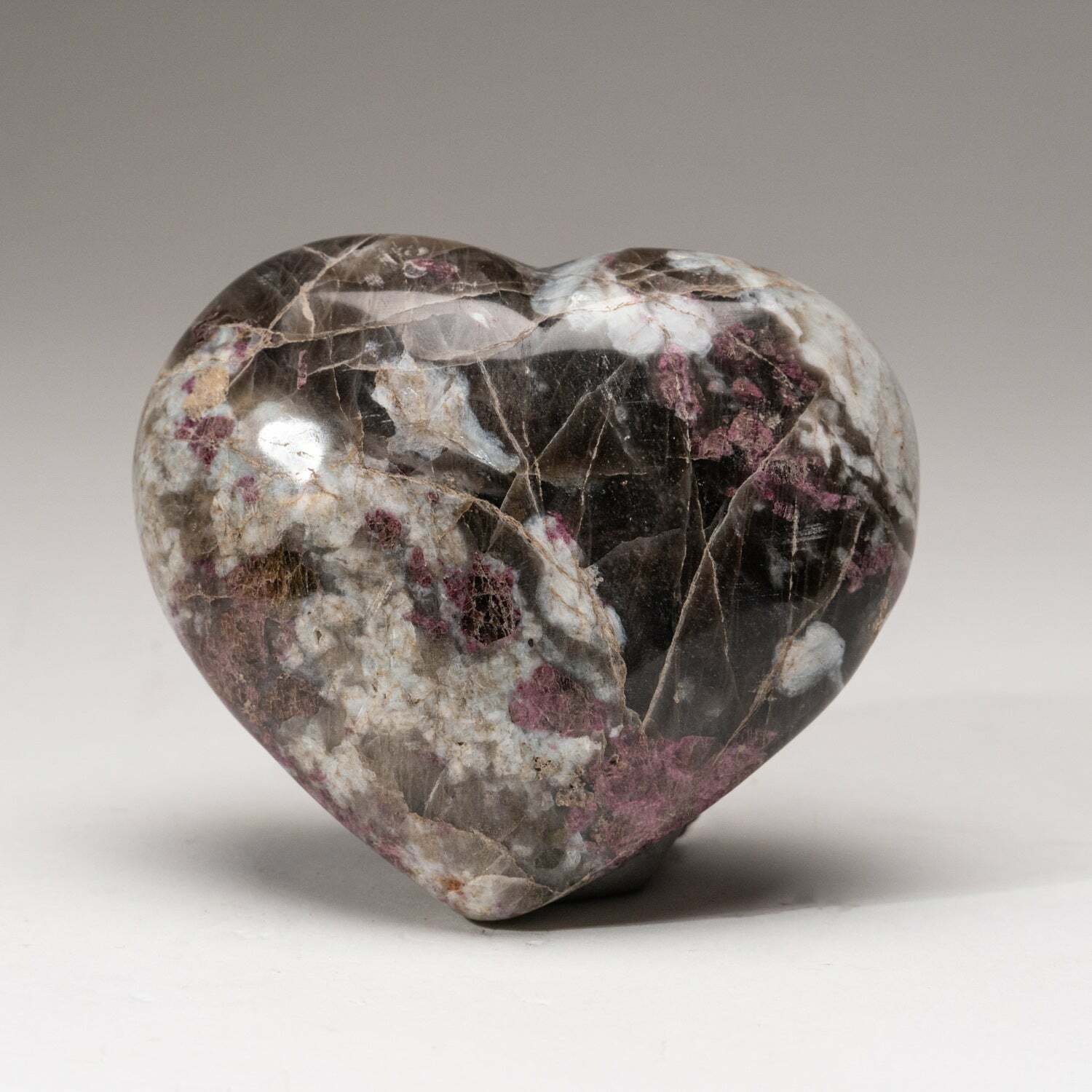 Genuine Polished Ruby in Quartz Heart from India (430 grams)