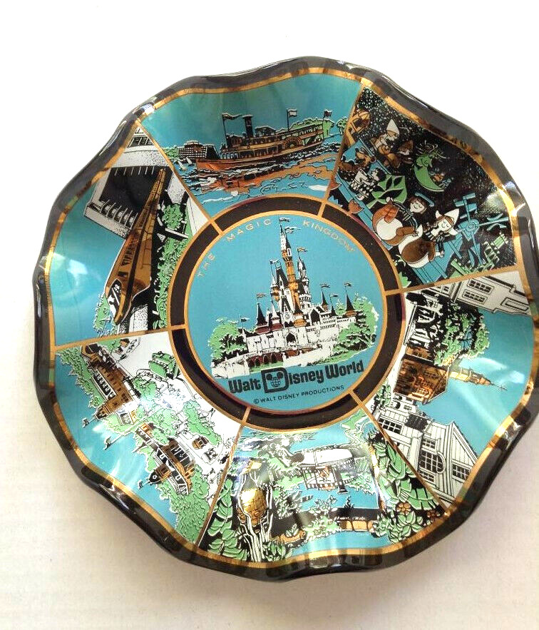 Walt Disney World Vintage Glass Candy Dish