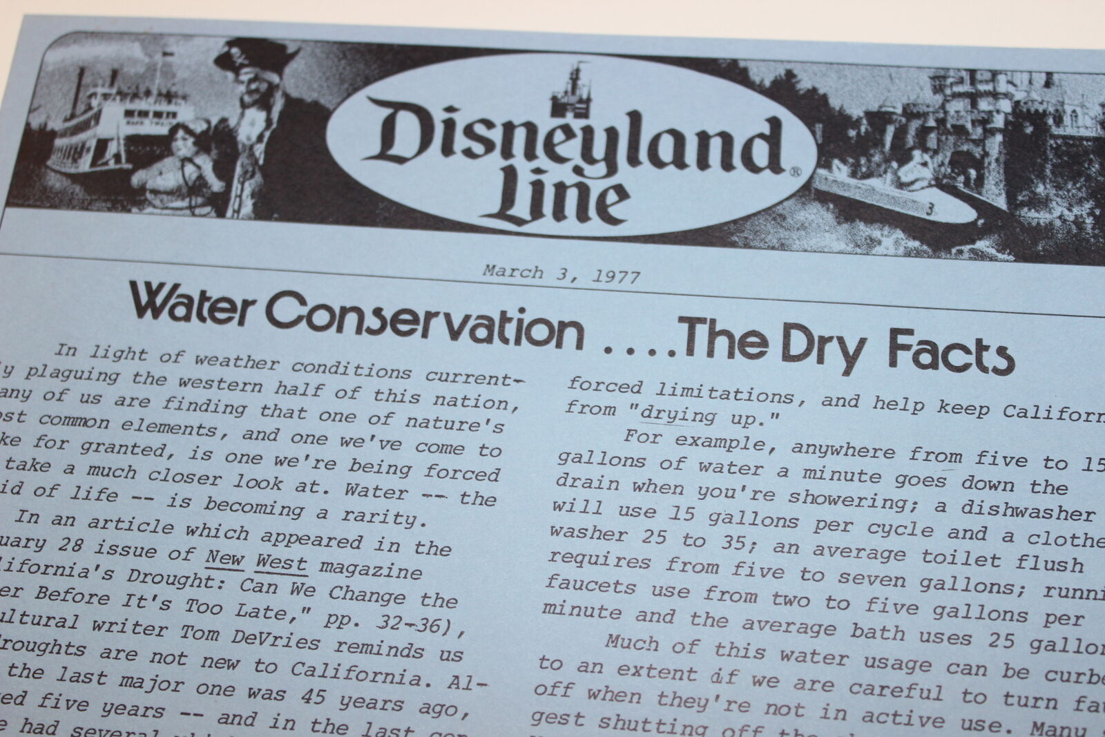 Disneyland Line 1977 Water Conservation Walt Disney Cast Retirees Film Festival