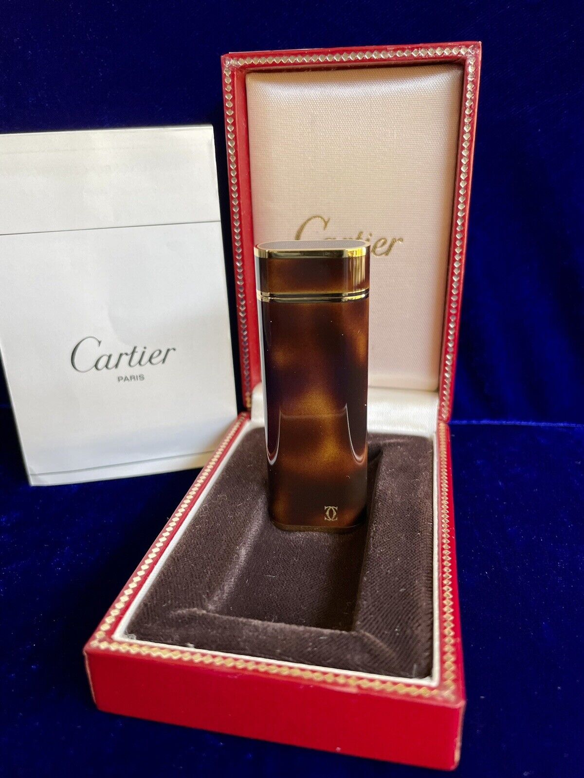 Cartier Lighter Brown Lacquer 99,9%-New Condition Full Set Year Warranty Box