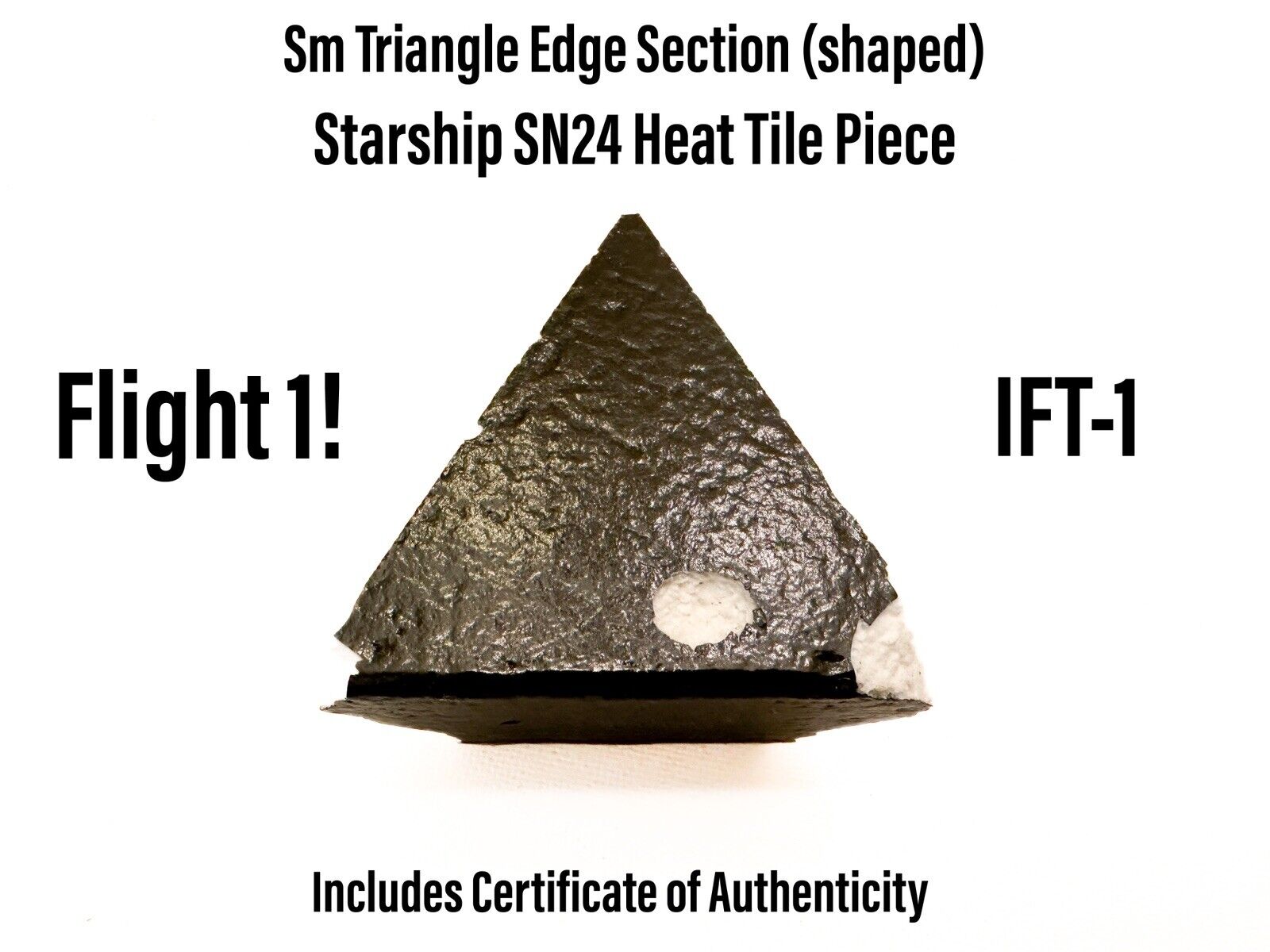 SpaceX Starship SN24 S24 B7 Sm Heat Shield Tile - Triangle Edge Section (shaped)