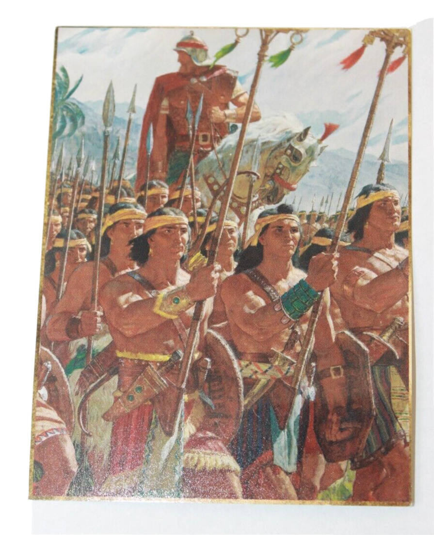LDS Art Card Arnold Friberg Mormon Helaman Leads Army of 2000 Alma Deseret Book