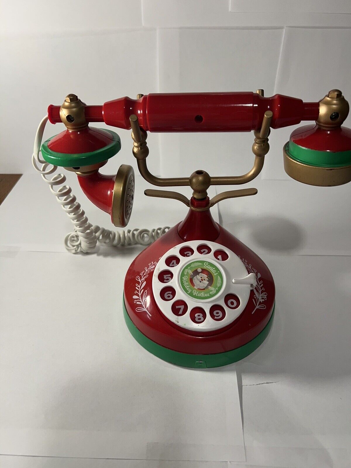 Gemmy Santa\'s Holiday Hotline Christmas Telephone w/ Phrases From The North Pole