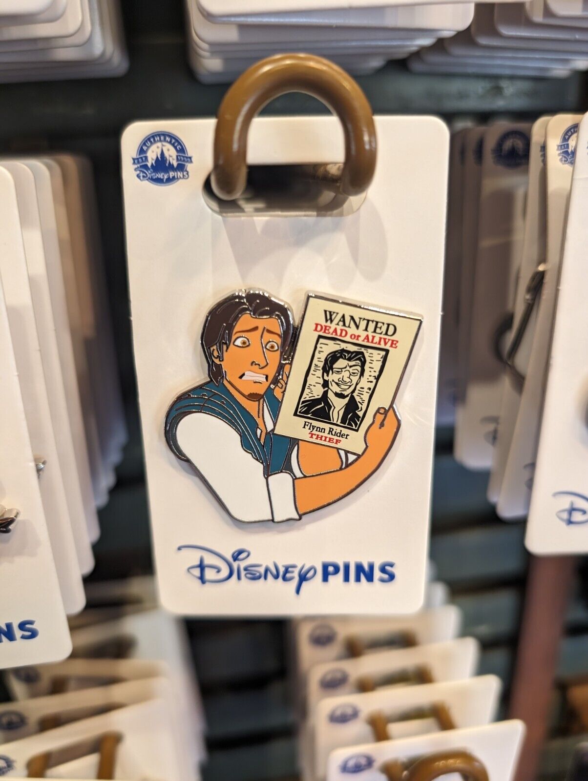 Flynn Rider Tangled Wanted Poster Disney Pin
