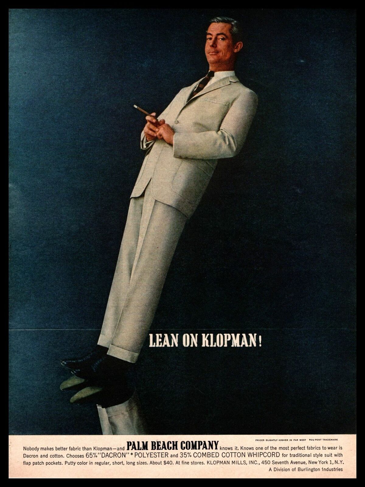 1963 Palm Beach Company Dacron Polyester Suit \