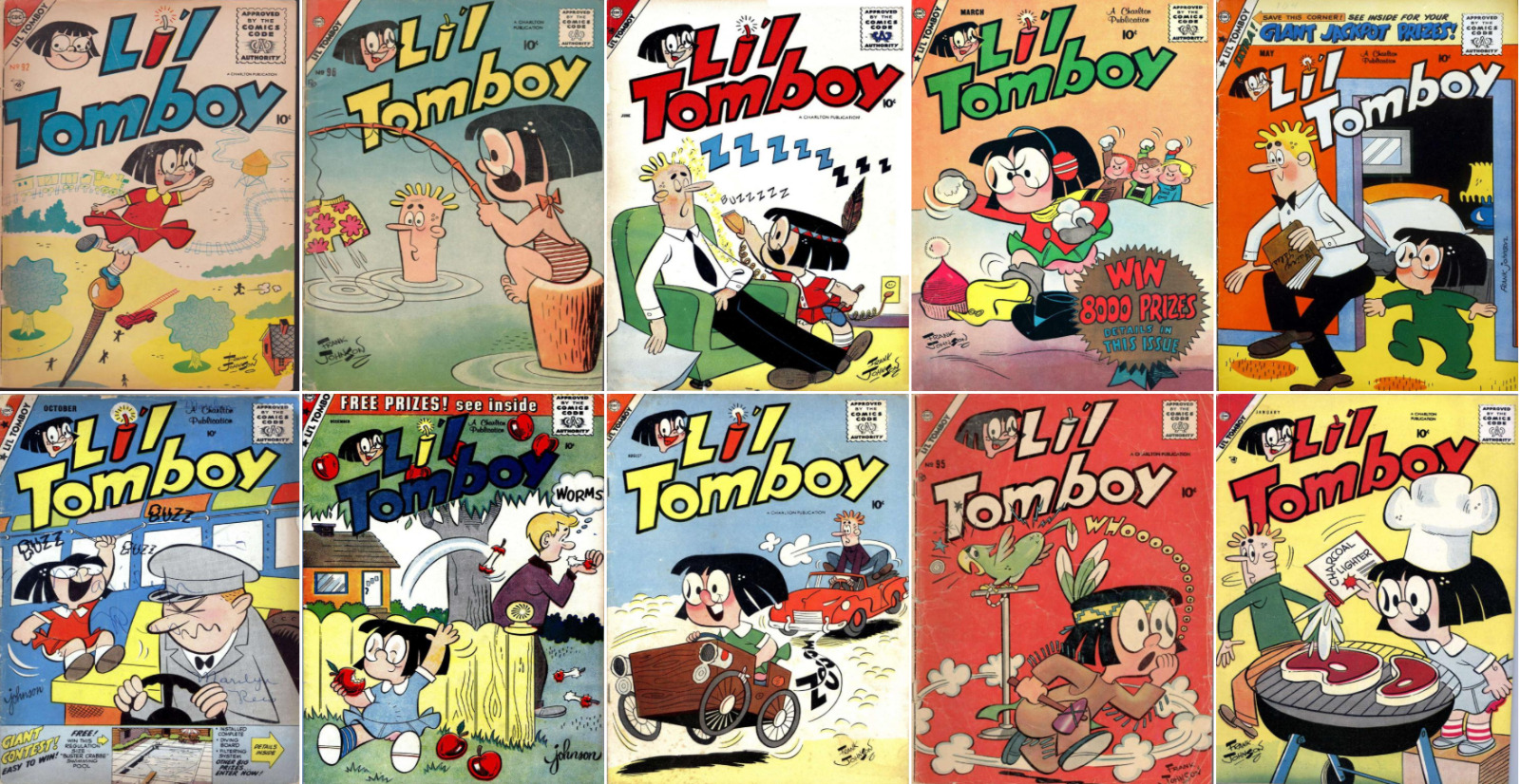 1956 - 1959 Li'l Tomboy Comic Book Package - 10 eBooks on CD