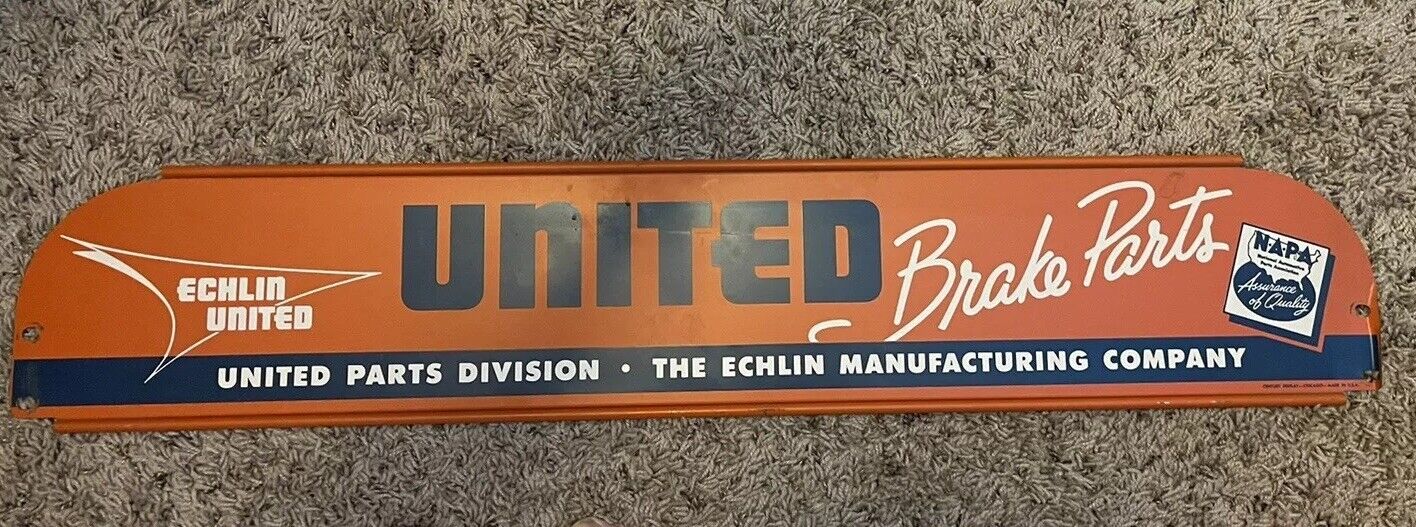 Vintage ECHLIN UNITED BRAKE PARTS  Sign