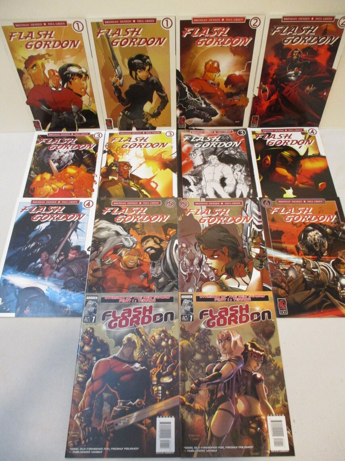 Flash Gordon #1 - 6 with some Variants, Red Sword #1 - Ardden Entertainment 2008