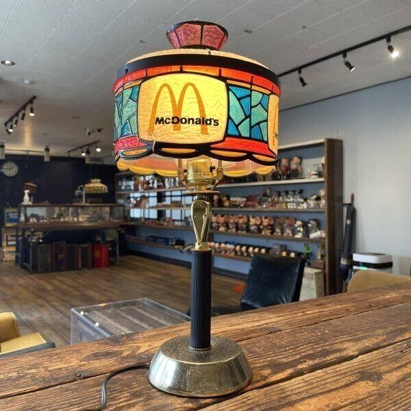 1970s McDonald's McDonald's Table Lamp Lighting Tiffany Lamp Vintage F/S JP