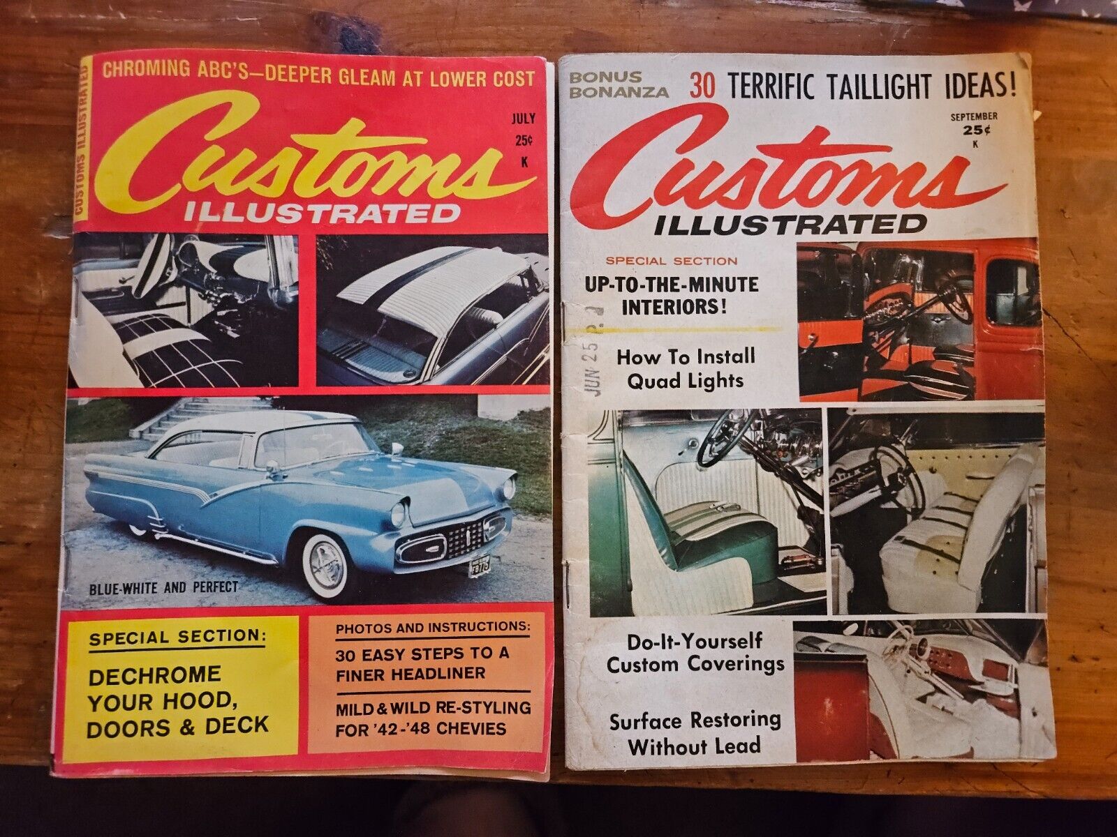 Customs Illustrated Magazine bundle- September 1959 & July 1961 